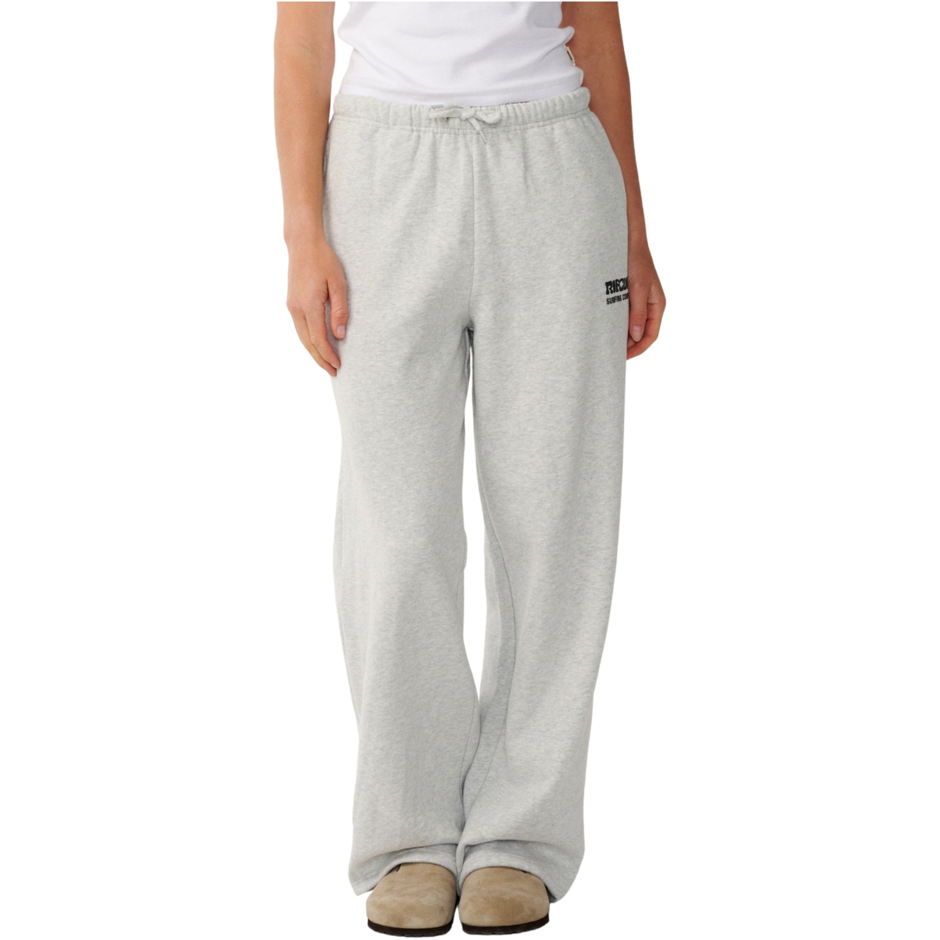 2026 Rip Curl Womens Surf Puff Wide Leg Trackpant 06OWPA - Grey Marle / Black